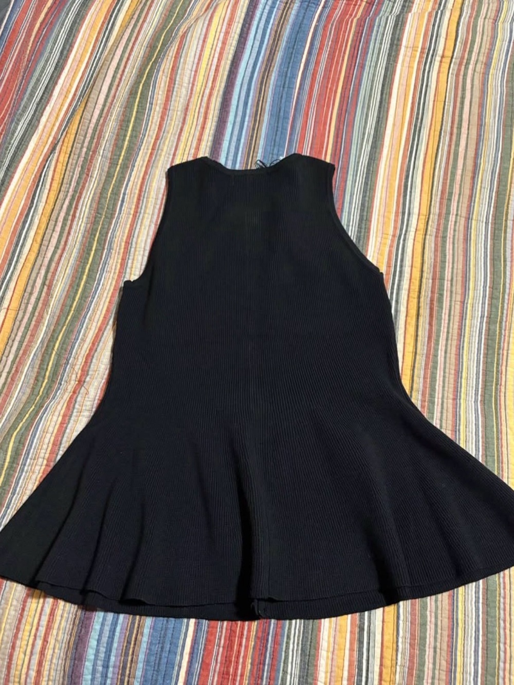 Active USA Black Ribbed Button-Front Tank - Picture 3 of 4